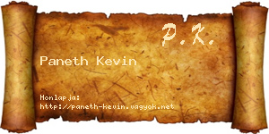 Paneth Kevin névjegykártya